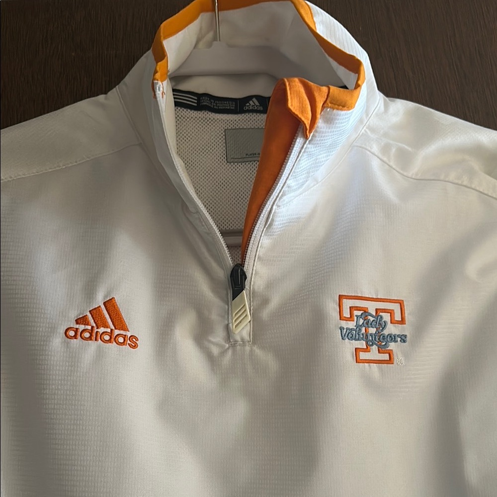 Adidas White And Orange Pullover Jacket - image 3